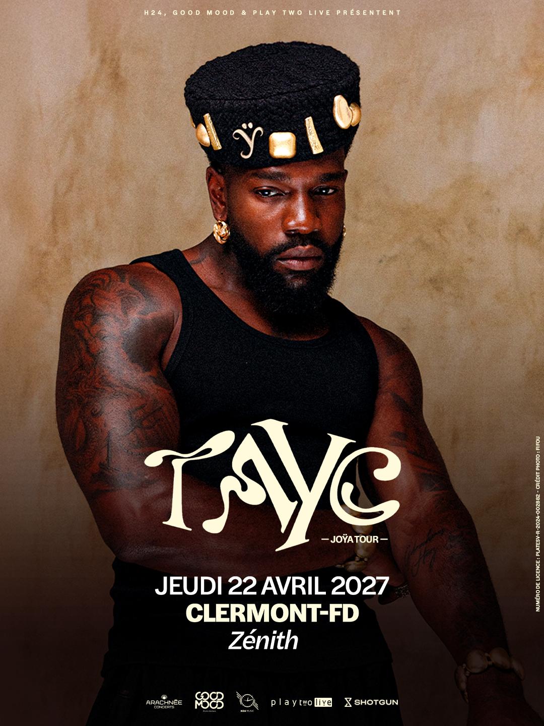 Tayc au Zenith d'Auvergne